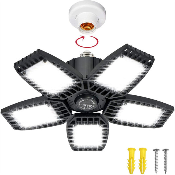 LAKEKYD LED Garage Lights, 100W Garage Light, Aviation Aluminum Bright Garage Lights Ceiling LED